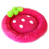 Round Strawberry Pet Bed